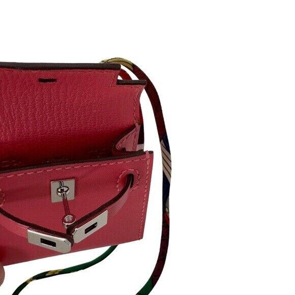 Hermès Rose Lipstick Mini Kelly Twilly Bag Charm - Picture 5 of 7